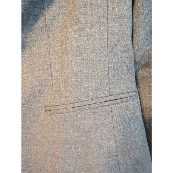 MM Lafleur The Ross Wool Blend Blazer Charcoal Grey Womens +1 (XL) Tw Button - Picture 4 of 9